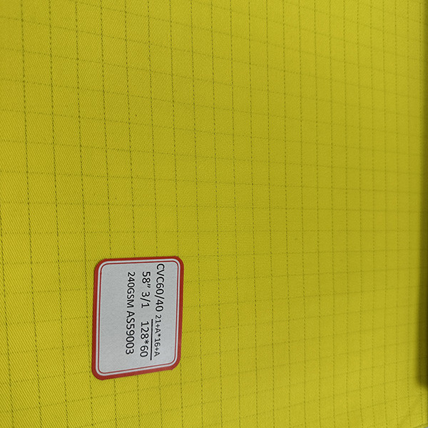 CVC60/40 Antistatic Fabric 21+AX16+A 128X60 Mesh Electronics Work Fabric