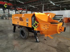 China Diesel Type Concrete Delivery Pump Yellow Color on sale