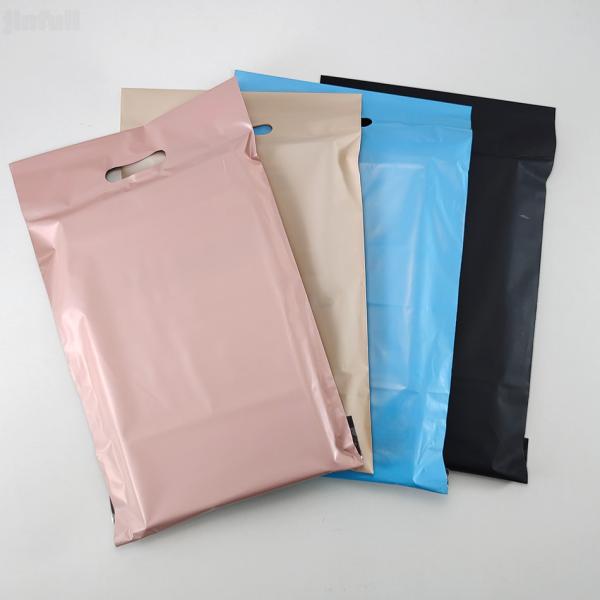 Wholesale OEM custom pink color own logo printed mailing bags shipping poly