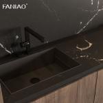 Engineered Wood Small Kitchen Cabinet Natural Wood Grain Modern Kitchen Cabinet