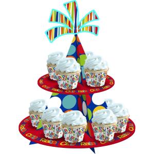 Wholesale Kids Birthday Decorative Cardboard Cake Stand 3 Tier Type Offset Printing from china suppliers