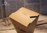 Noodles Cantai Kraft Paper Takeaway Food Containers Food Grade PE / PLA Lining