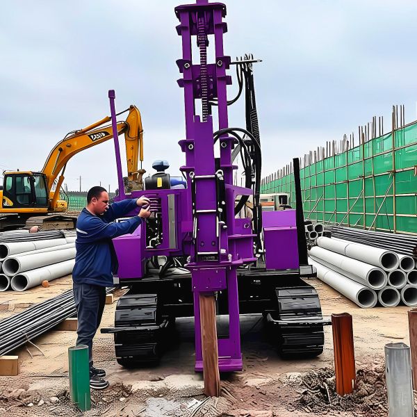 Hydraulic Pile Driver Anchoring Construction Multiangle Drilling Rotary Borehole Pile Driving Machine
