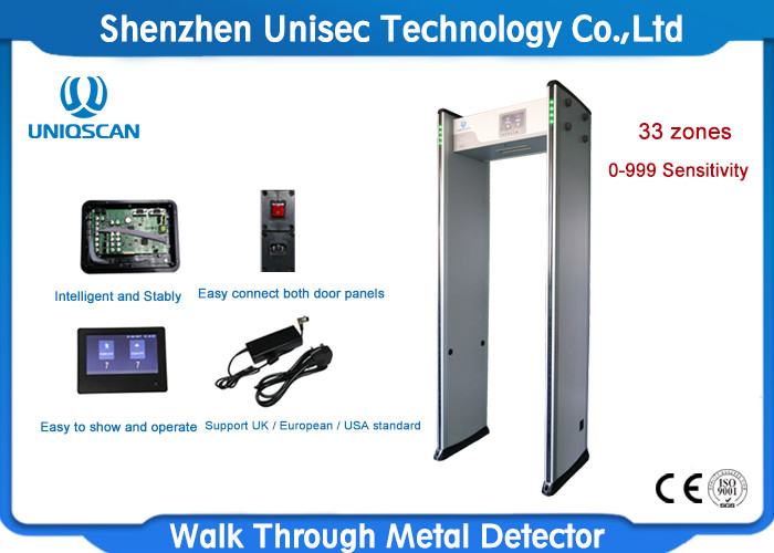 High Sensitivity 33 Detecting Zones Walk Through Metal Detector Gate Easily Installed For Airport Security Checking