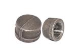 Black Natural Gas Pipe Fittings Cap Ball End Pipe Screw Cap Standard Series