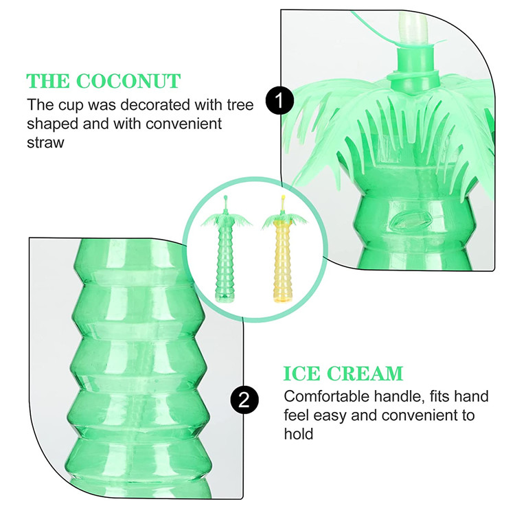 Coconut Tree Party Yard Cups Palm Tree Juice Yard Drink Cups