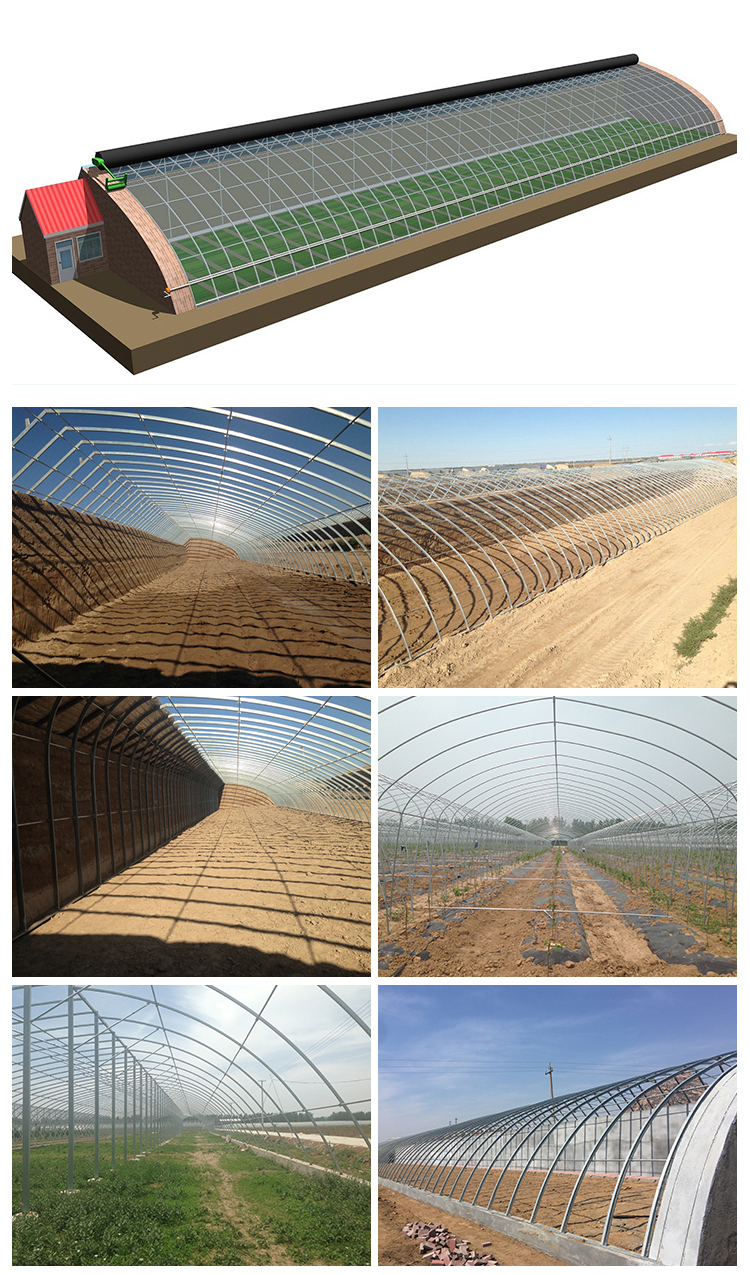 Chinese Style Metal Frame Solar Prefab Tomato Greenhouse for Outdoors and Agriculture