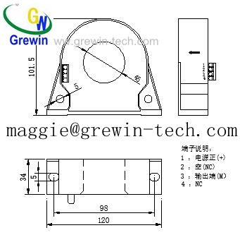 hall effect sensor of open loop sensor hall ipn 5-10000A for dc ac and pc measurement