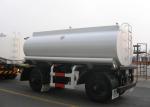 18000L Carbon Steel Drawbar Liquid Tank Truck , 2 Axles Diesel Fuel Delivery