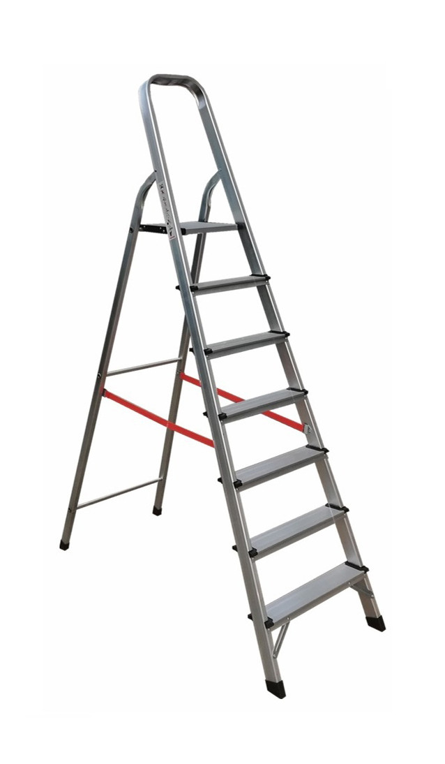 7 Steps Moveable Household Portable Folding Aluminum Step Ladder