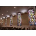 Church Decorative Beveled Stained Glass Decorative Panels Hand Painted 3mm