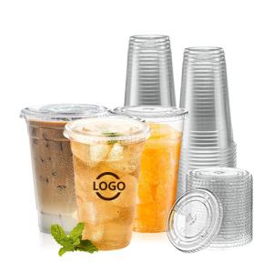 Wholesale 8OZ 12oz 16oz 20oz 24oz Bubble Tea Boba Beverage Coffee Clear PLA Cup from china suppliers