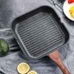 High Quality Gas Stove Griddle Aluminium Black Grill Pans Nonstick Steak Frying