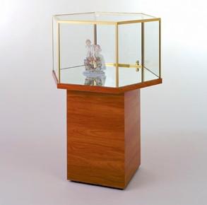 Wholesale Custom Made Glass Showcase Cabinet Hexagonal Retail Jewelry Display Cases from china suppliers