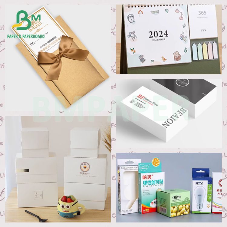 Good Printing Stability 250gsm White Cardboard For Cosmetics Box