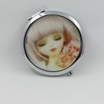 Shinny Gifts Cheap Wedding Gift Favor Cosmetic Mirror Metal Portable Mirror
