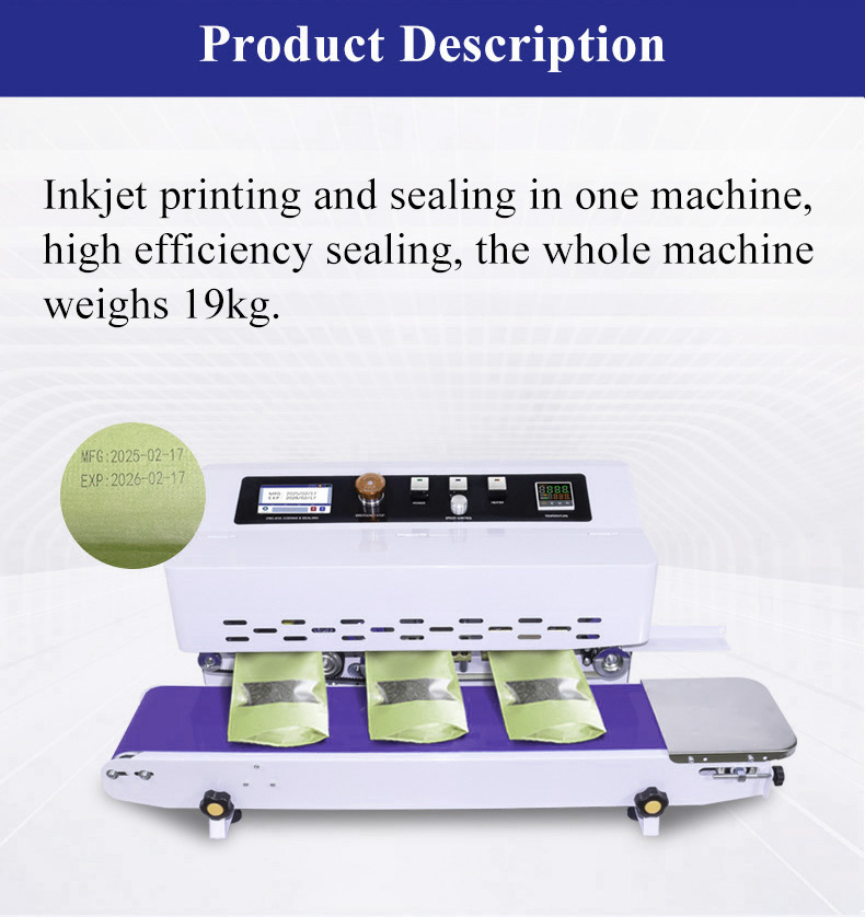CSM-810 Continuous Band Sealer Expiry Date Coding Inkjet Coder
