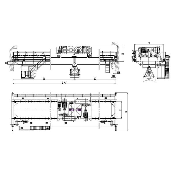 YT Sinosure QZ Model Grab Bucket Overhead Crane with Free Wearing parts