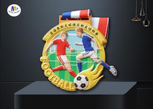 Wholesale Imitation Gold Plating 65×4MM Football Stock Medals from china suppliers