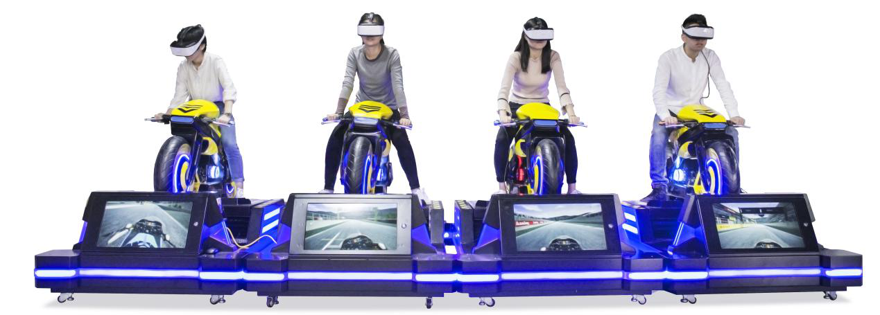 Theater VR Motorcycle Simulator High Headset Resolution 2160 X 1200 Smooth Images