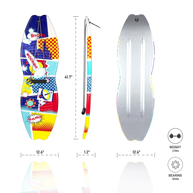 Season Winter Snow Pulling Snow Board Durable Plastic Single Snow Sled for Kids' Fun