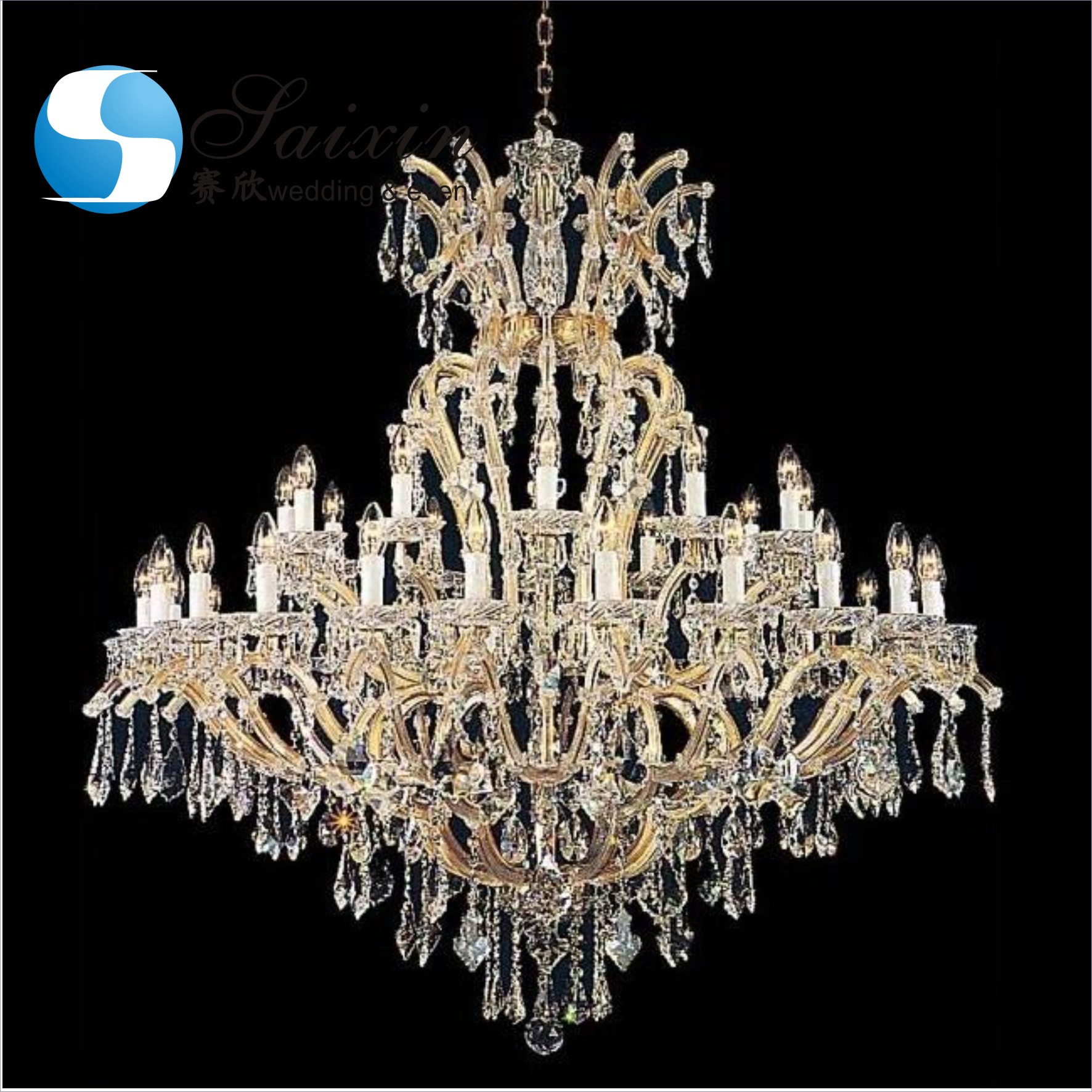 Glass Crystal Bead Curtains Ceiling Hanging With Crystal Ball Event Drape Wedding Decoration
