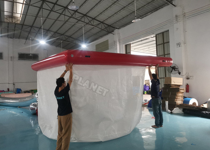 0.9mm PVC Tarpaulin Yacht Inflatable Rectangular Swimming Pools Anti Jellyfish