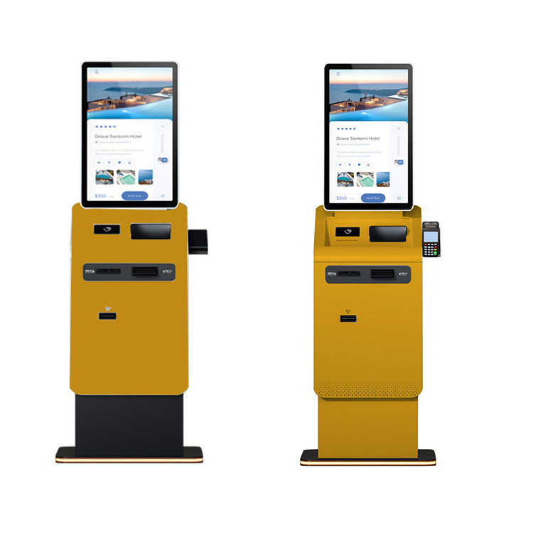 Self Service Kiosk Interactive Touch Screen Cash Acceptor Currency Exchange Self Service Payment Kiosk