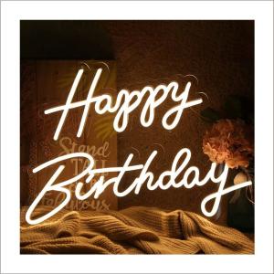 Wholesale Wall Mounted Neon Letter Signs Happy Birthday high light transmittance Acrylic from china suppliers