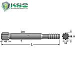 Tungsten Carbide T45 Threaded Drill Shank Adapter Mining Systems