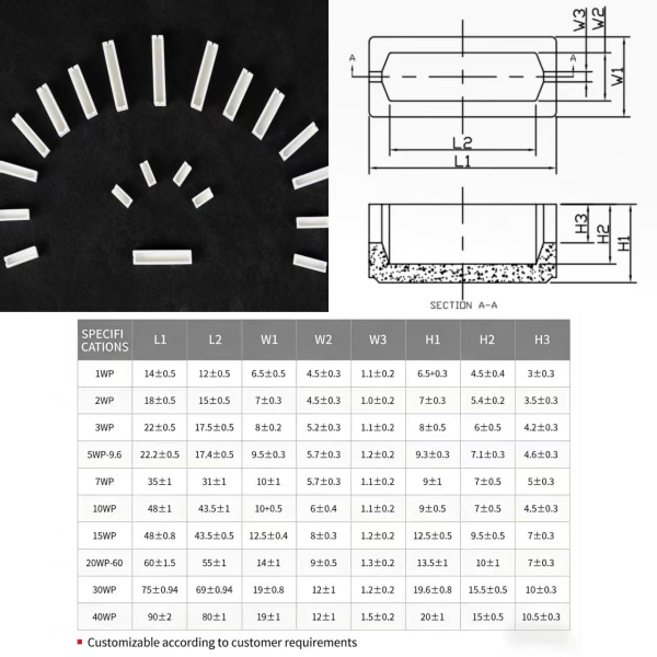 Ceramic Housing For Wirewound Resistor , Crack Resistance Ceramic Enclosure