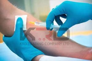 Wholesale Work chemical pink logo blue printing rubber magenta powder free examination medical nitrile gloves disposable from china suppliers