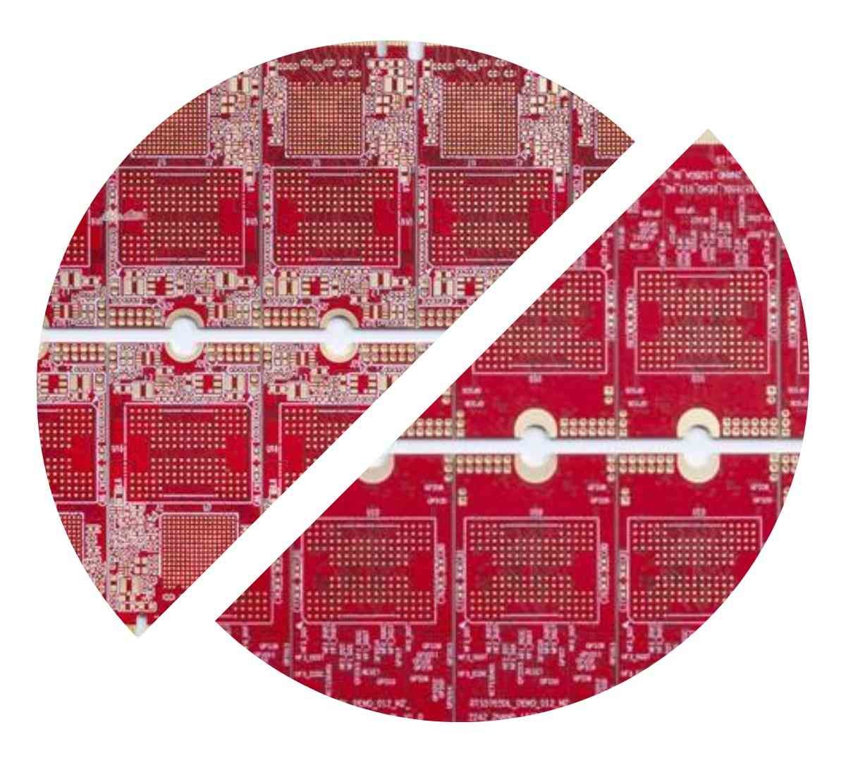 Gold Finger 30u Ultra Thin PCB Board 8 Layer Half Hole 0.25mm BGA
