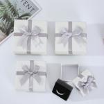 SGS Cardboard Gift Packaging Box For Ring Earrings Necklace Ornaments