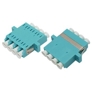 350 3 FTTH Fiber LC Coupler , SM MM LC Quad Adapter For CATV / FTTX