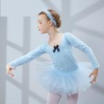 Children's cotton long sleeves gymnastics dance leotard clothing with children's