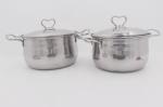 4pcs Household items grade steel cooking pot round shape America soup pot with