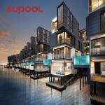 Acrylic Pool Outdoor or Indoor Mini Waterfall Fiberglass Above Ground Swimming