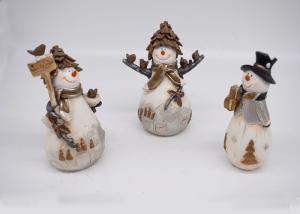 Wholesale Resin / Polyresin Crafts 3D Small Snowman Figurines Lovely For Home Decoration from china suppliers