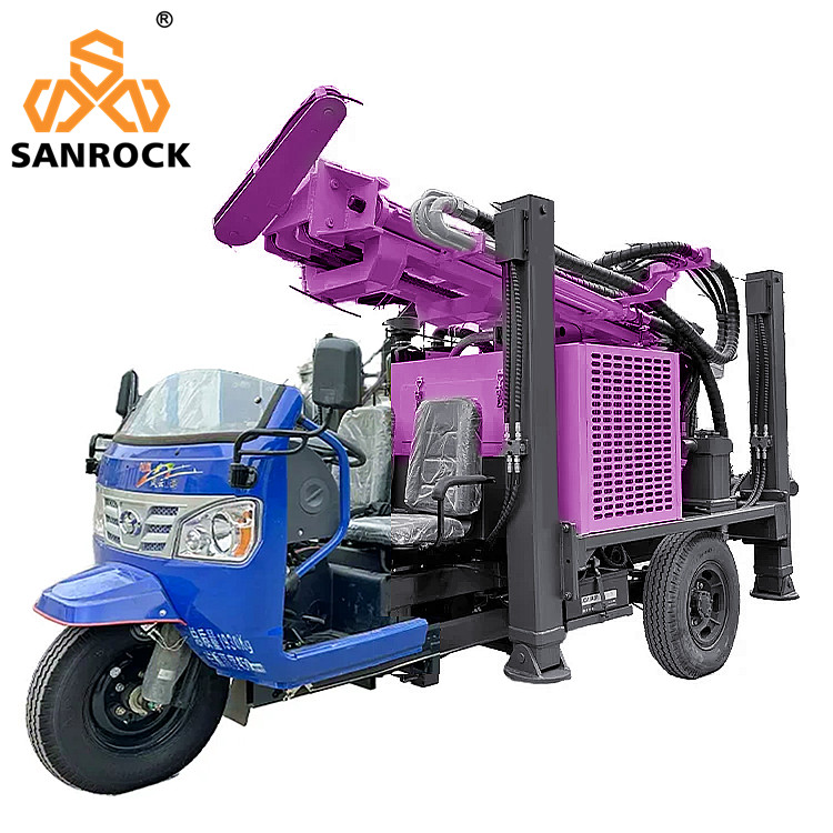 Portable Water Well Drilling Rig with Diesel Engine and 45-70rpm Rotation Speed