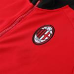 Red Soccer Team Tracksuits Set Polyester Football Training Set