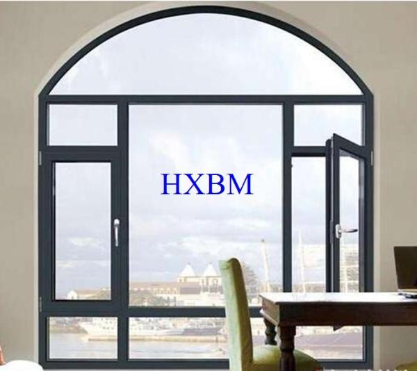 Arch top Wind Resistance Aluminium Casement Window with screen For Both Outdoor