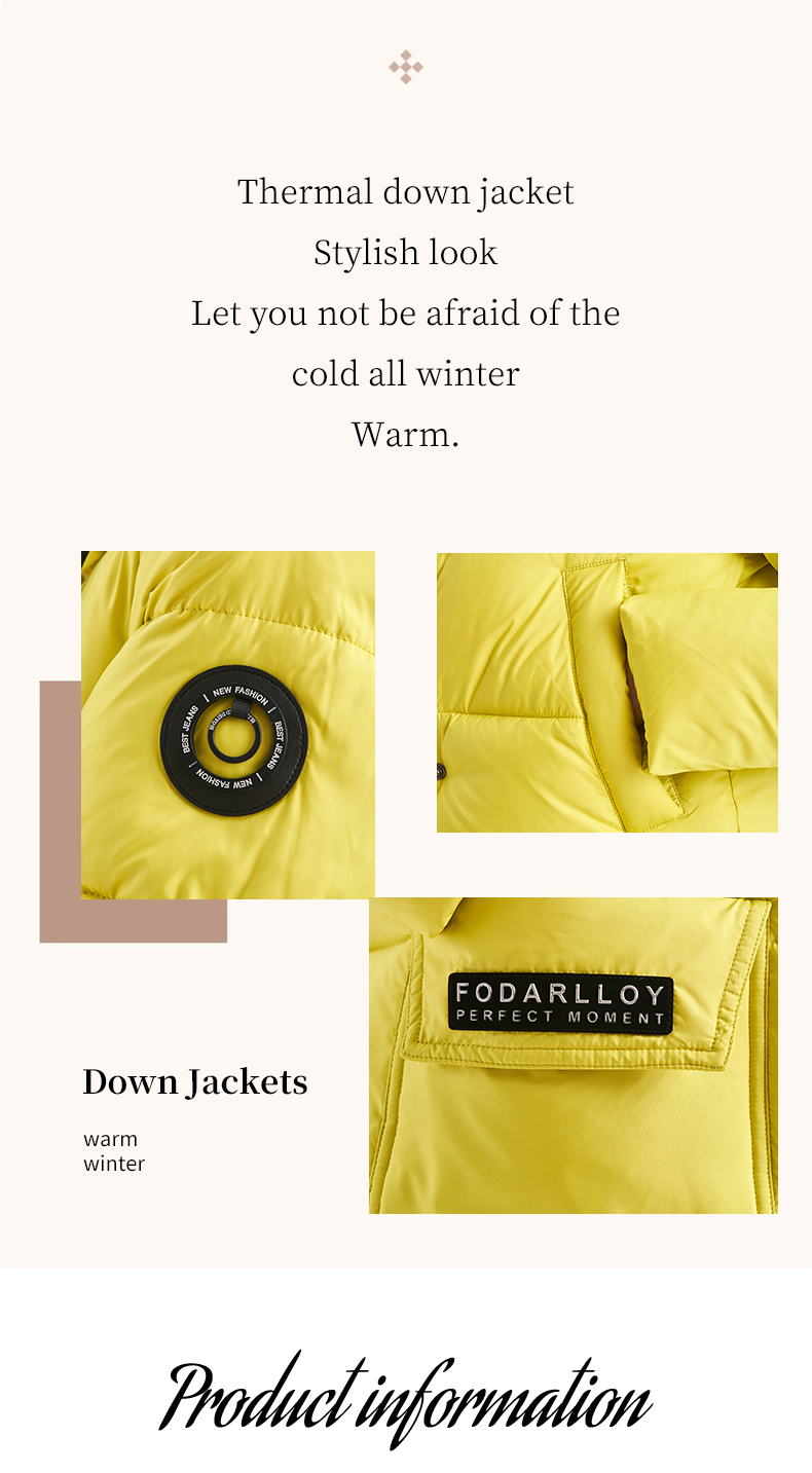 FODARLLOY Newest hot sale Cotton-Padded Jacket Women High Quality Coat Thick Winter Jacket Women Down Coat
