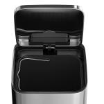 Stainless Steel Soft Close Foot Pedal Trash Can Defender Series Rectangle Waste