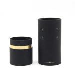 Black Cardboard Perfume Tube Packaging Bronzing Round Container for Cosmetic