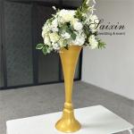 Wedding White Flower Vase Decoration Glass Crystal Table Centerpiece Tall Stand