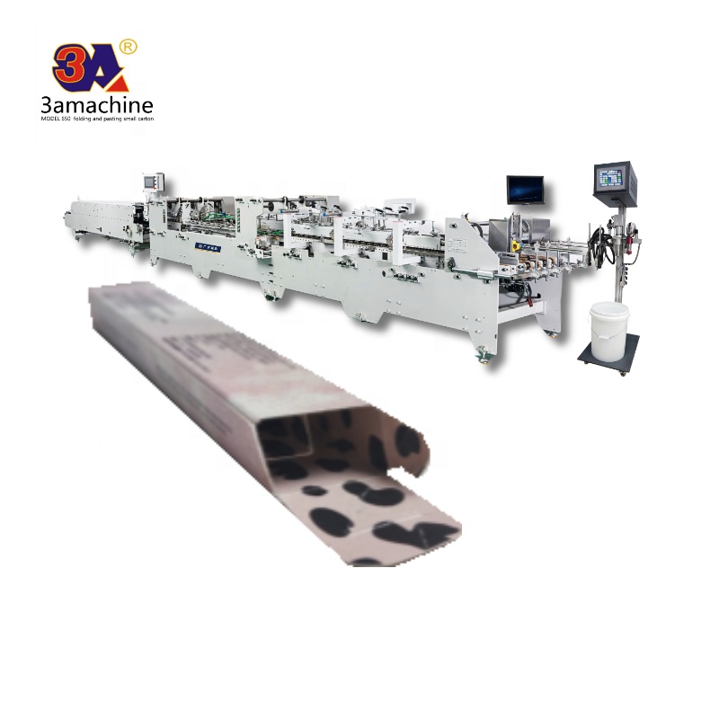 Carton Folding Gluing Semi Automatic Folder Gluer Machine For Box Pasting Machine 380V3P