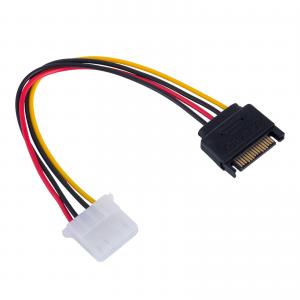 Wholesale 15 Pin SATA Male Molex To IDE Power Cable 4 Pin Female Adapter Extension Cable 15cm from china suppliers