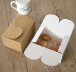 Environmental Takeaway Sugar Kraft Clamshel Food Packaging Paper Box