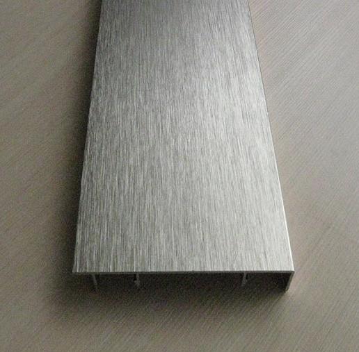 Quality 6063 T5 Brushed Silver Aluminum Extrusion for Display / Exhibition Industries for sale